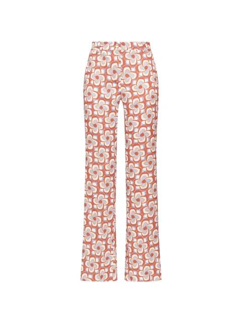 Mouliné Cady floral-print  trousers by MALIPARMI
