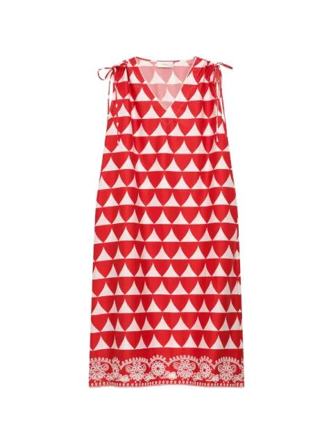 Optical Broderie maxi dress by MALIPARMI