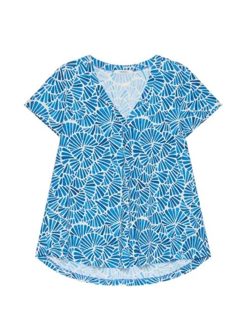Shell a-line v-neck top by MALIPARMI