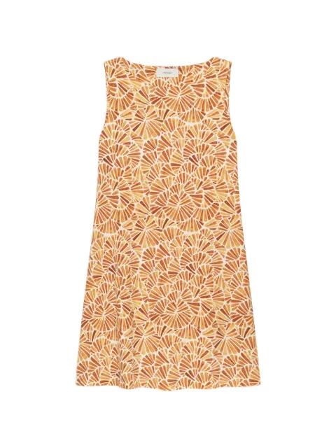 Shell printed flared dress by MALIPARMI
