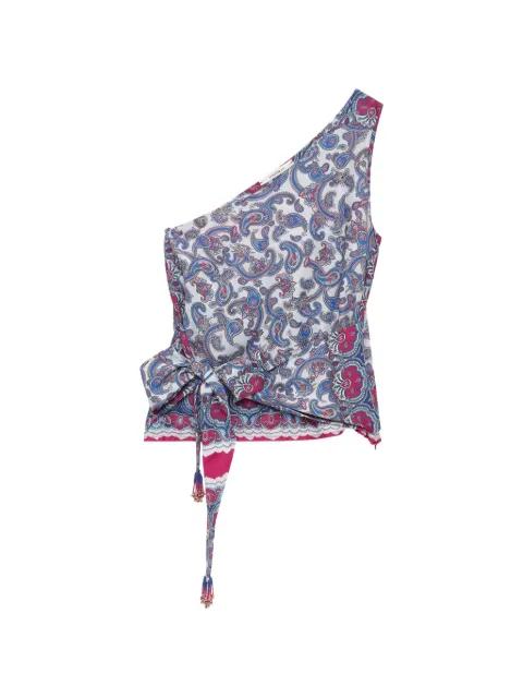 Sunset Paisley one-shoulder top by MALIPARMI