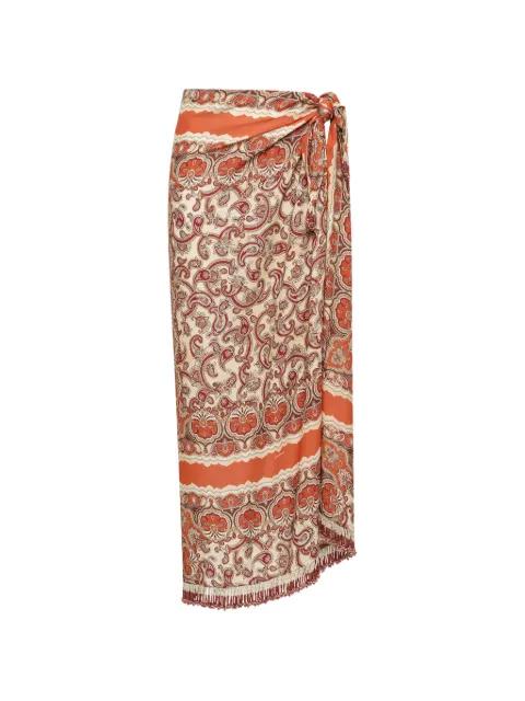Sunset paisley-print skirt by MALIPARMI