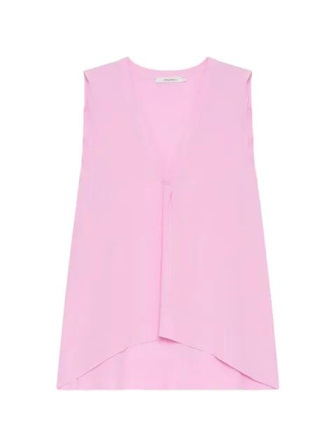 V-neck pleated top by MALIPARMI