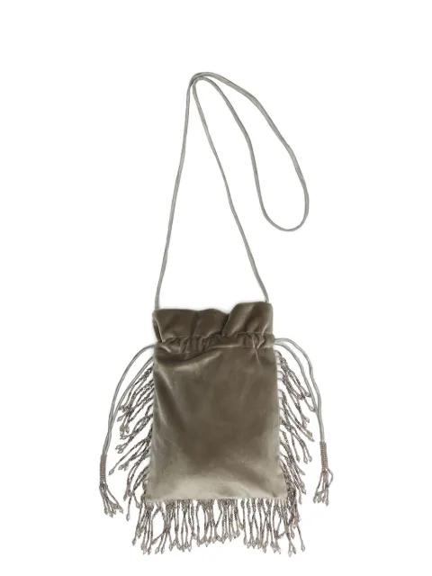beaded fringe cross body bag by MALIPARMI