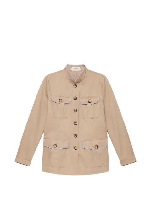 contrast-piping jacket by MALIPARMI