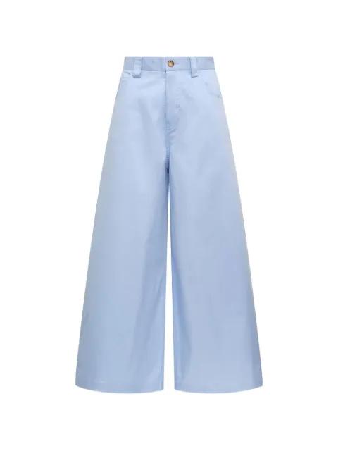 contrast-stitch wide-leg trousers by MALIPARMI