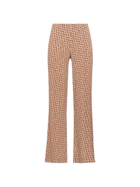 flared print trousers by MALIPARMI