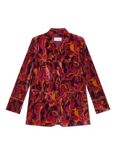floral velvet blazer by MALIPARMI