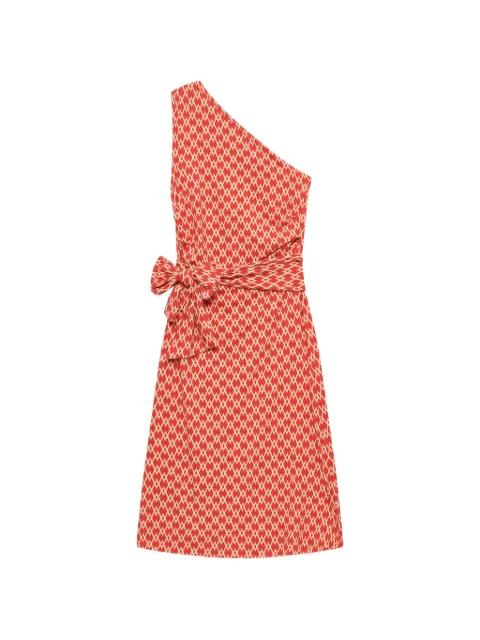 geometric-pattern midi dress by MALIPARMI