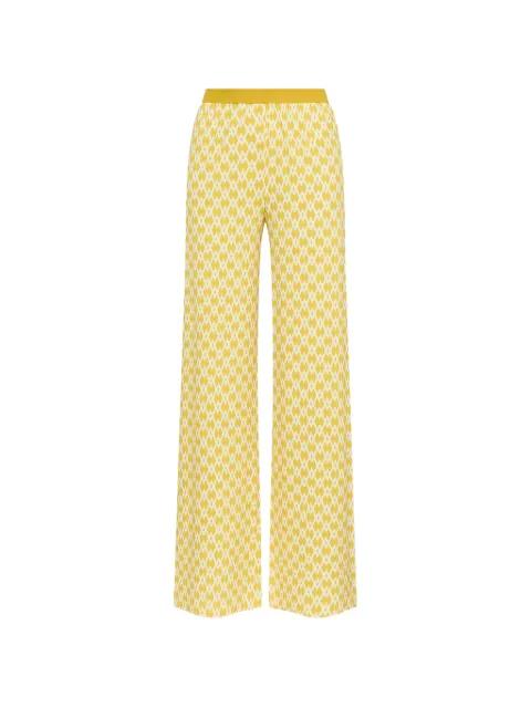 geometric-pattern trousers by MALIPARMI