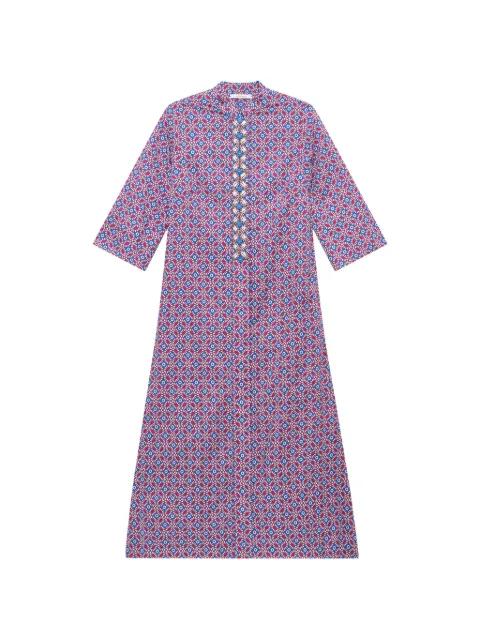 geometric-print kaftan dress by MALIPARMI