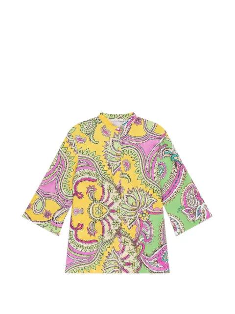 guru-collar paisley-print shirt by MALIPARMI