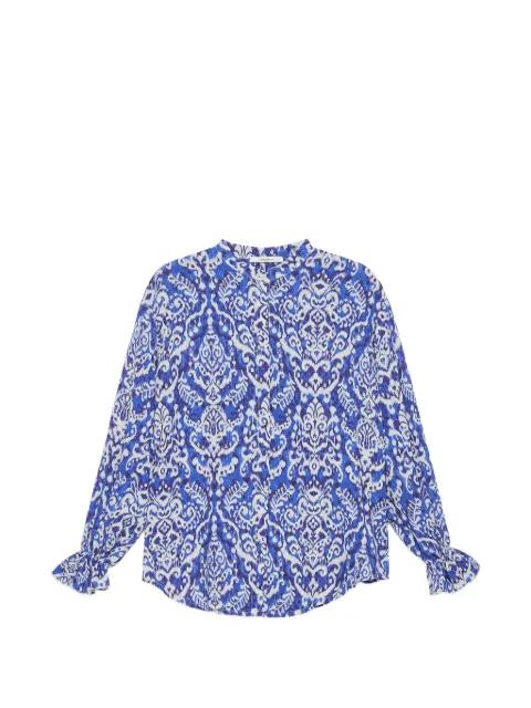 ikat ruffled shirt by MALIPARMI