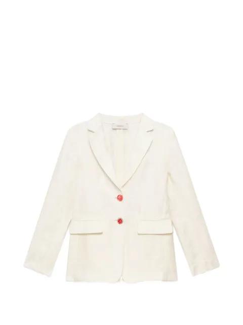 jacquard linen-blend jacket by MALIPARMI