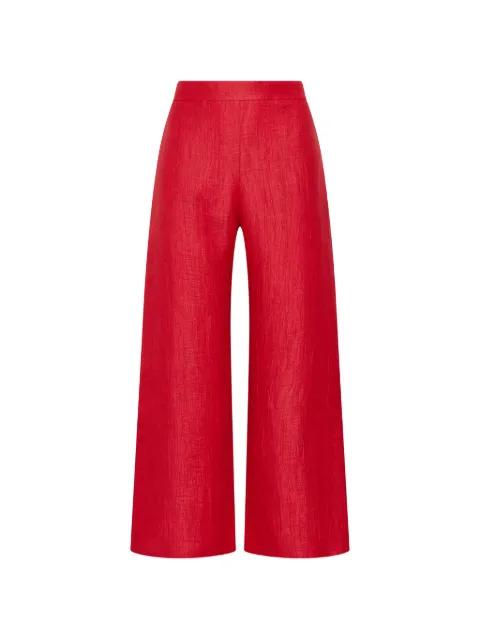 jacquard linen trousers by MALIPARMI