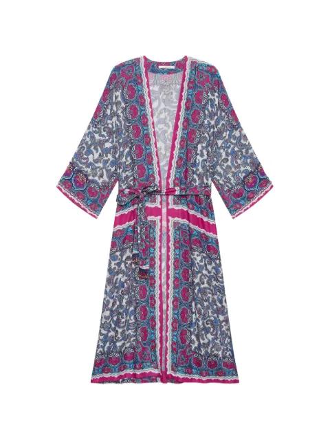 paisley embroidered belt cape by MALIPARMI