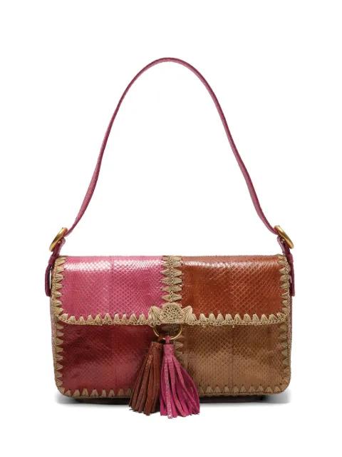 patchwork adjustable-strap bag by MALIPARMI