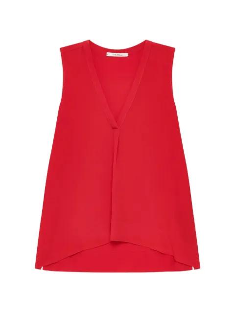 pleated V-neck top by MALIPARMI