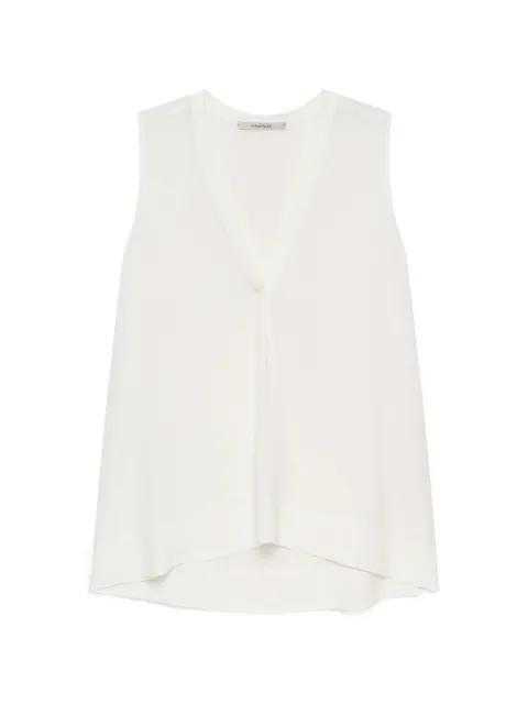 pleated V-neck top by MALIPARMI