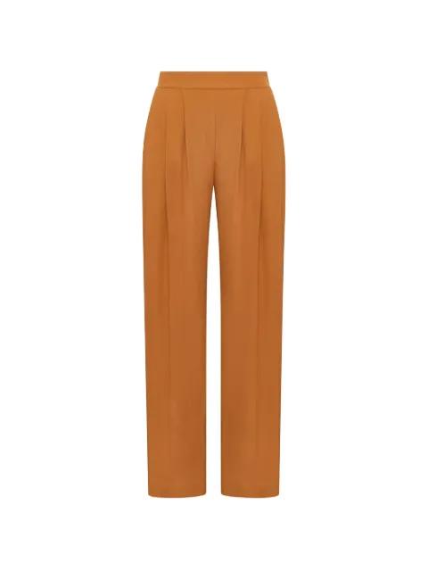pleated crêpe trousers by MALIPARMI