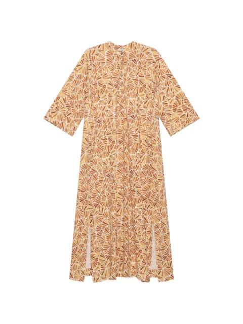 polo collar print dress by MALIPARMI