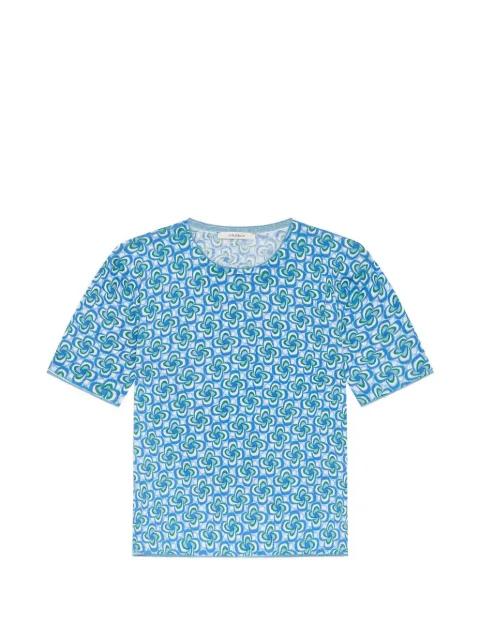 printed round-neck T-shirt by MALIPARMI