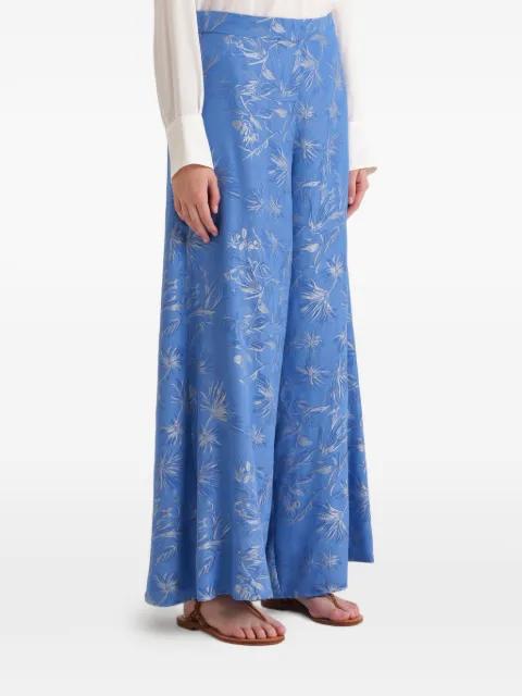 ramage-print palazzo pants by MALIPARMI