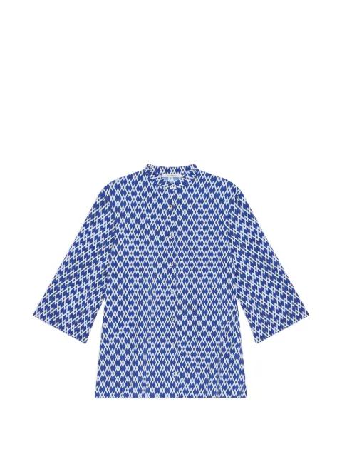 three-quarter sleeve geometric pattern shirt by MALIPARMI