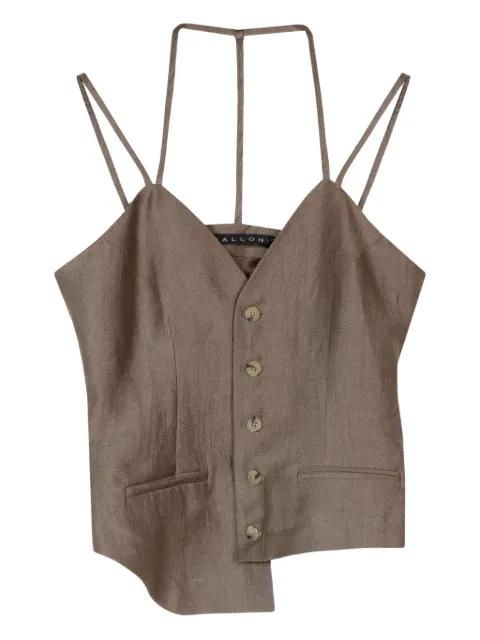 button asymmetric gilet by MALLONI