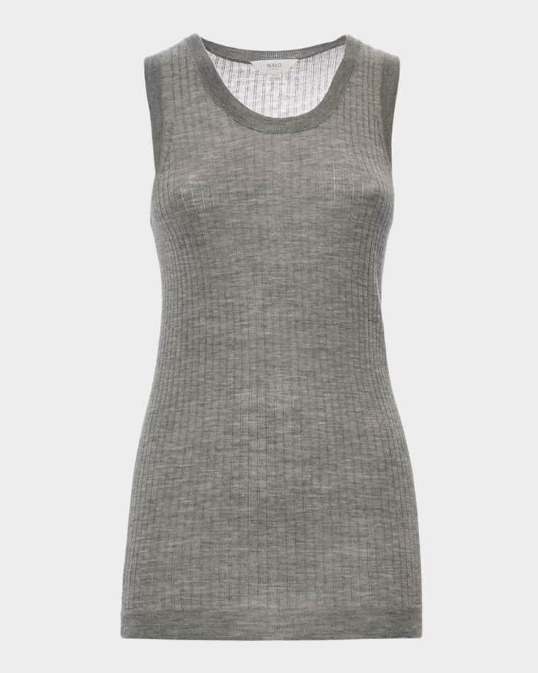 Cashmere Rib Tank Top by MALO