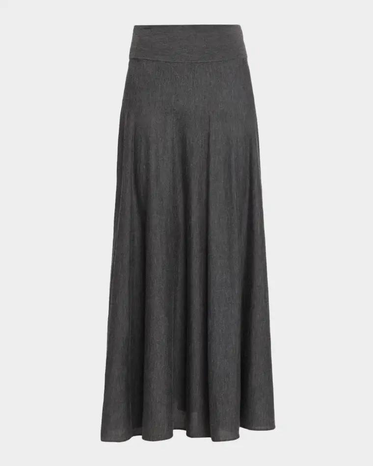 Cashmere-Silk Knit Maxi Skirt by MALO