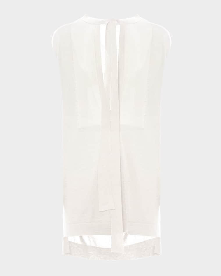 Cashmere-Silk Sleeveless Neck-Tie Top by MALO