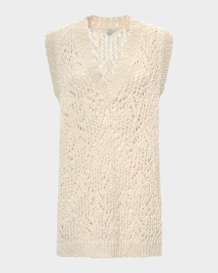 Cotton Flamme Knit Tank Top by MALO