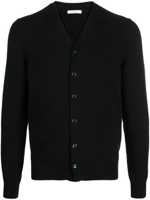 V-neck button-down knit cardigan by MALO