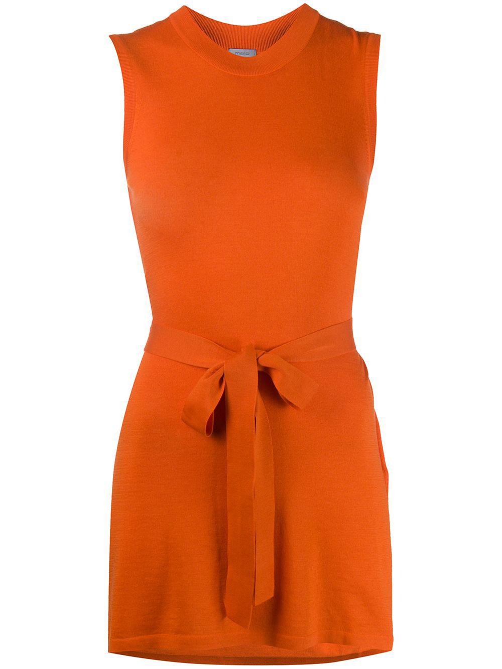 belted knitted tunic by MALO
