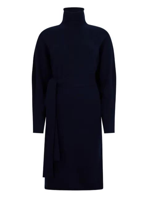 belted roll neck dress by MALO
