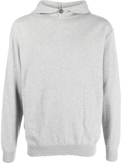 buttoned-hood knit sweater by MALO