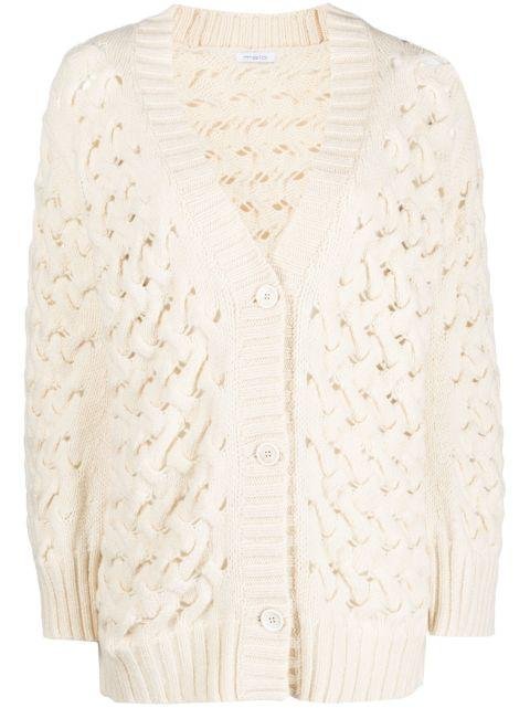 knitted long-sleeved cardigan by MALO