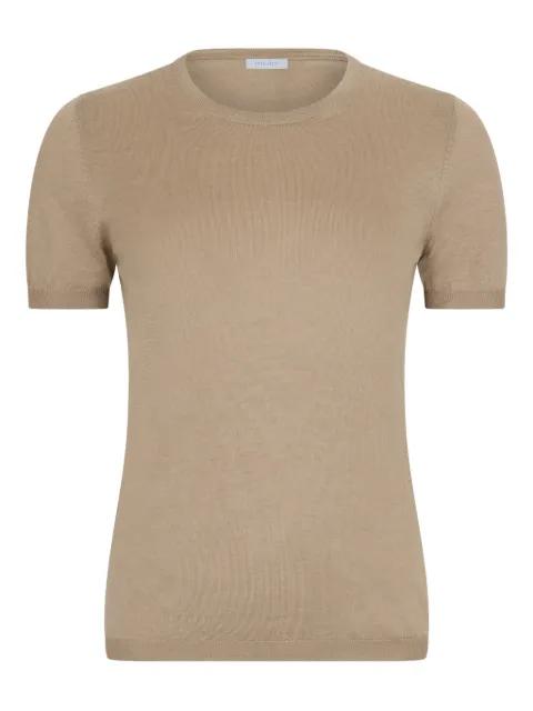 short-sleeve fine-knit top by MALO