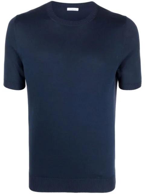 short-sleeve fitted knit top by MALO