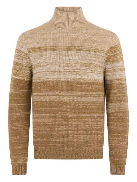striped roll neck sweater by MALO