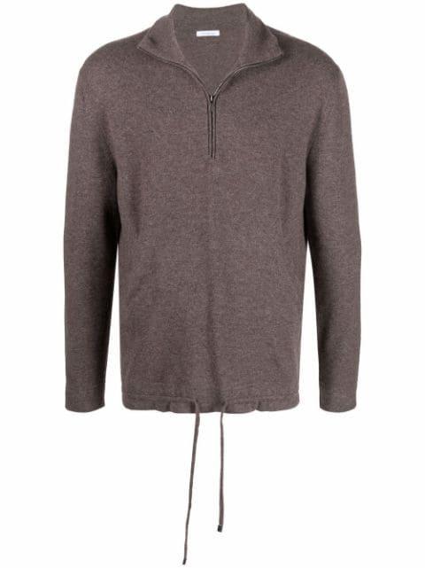 zip placket cashmere pullover by MALO
