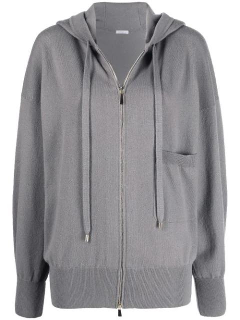 zip-up cashmere-blend hoodie by MALO