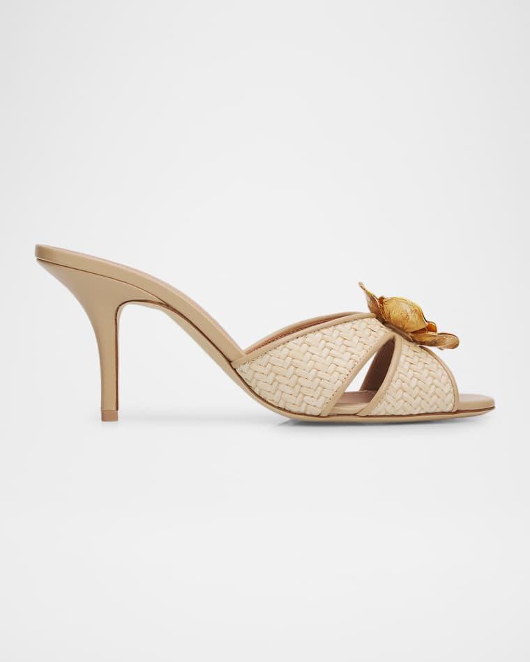 70mm Suri Raffia Mule Sandals by MALONE SOULIERS