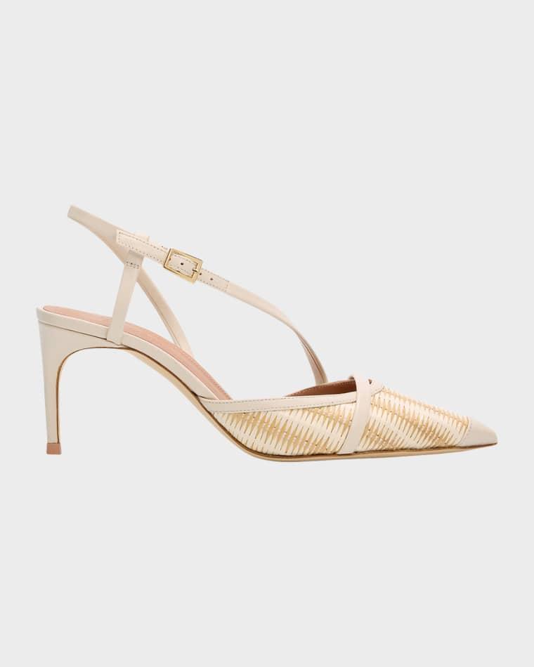 70mm Valeria Strappy Leather Pumps by MALONE SOULIERS