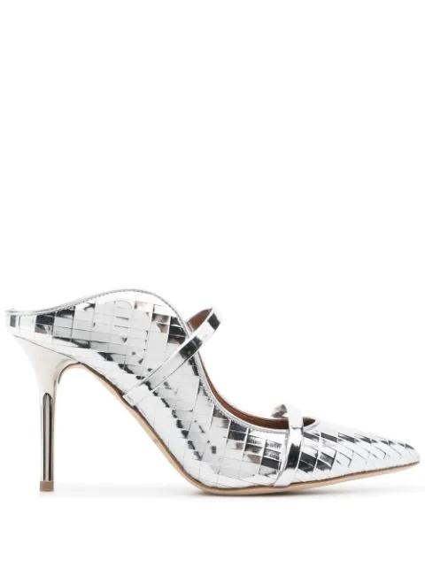 95mm Maureen metallic sandals by MALONE SOULIERS