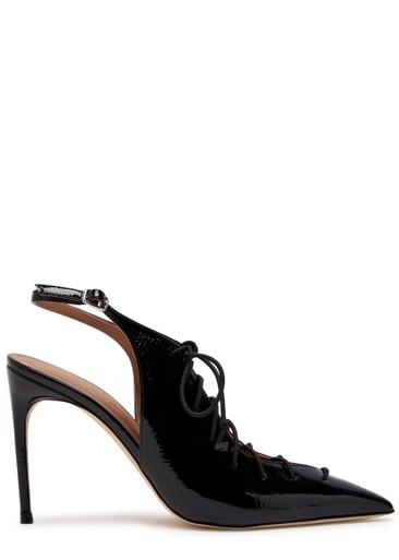 Alia 90 patent leather slingback pumps by MALONE SOULIERS
