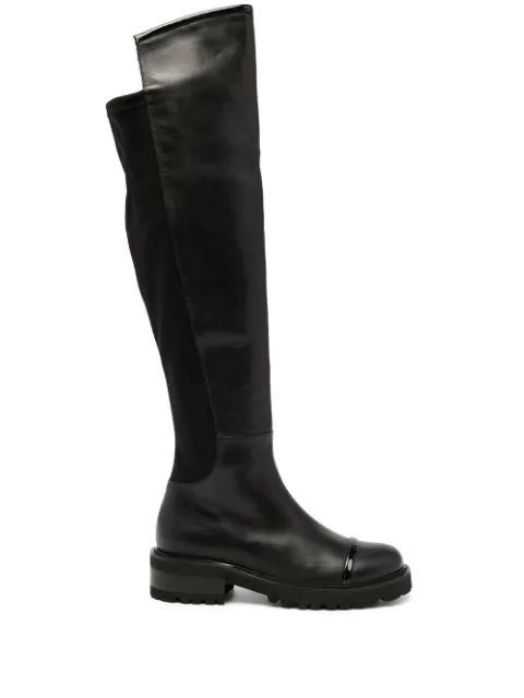 Bea knee-high leather boots by MALONE SOULIERS