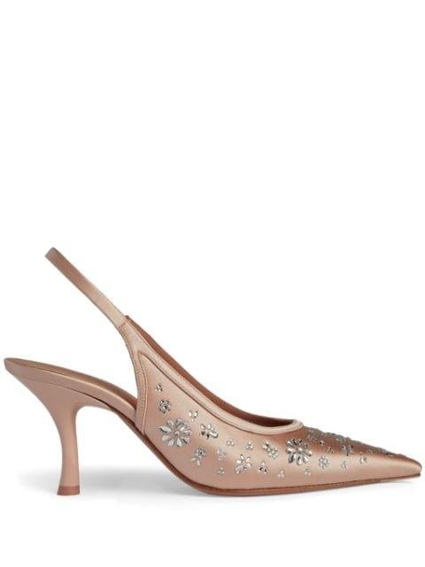 Cameron 70mm crystal-embellished pointed pumps by MALONE SOULIERS