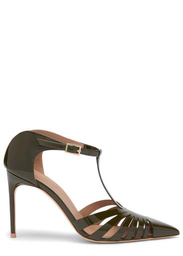 Jennifer 90 patent heeled mules by MALONE SOULIERS